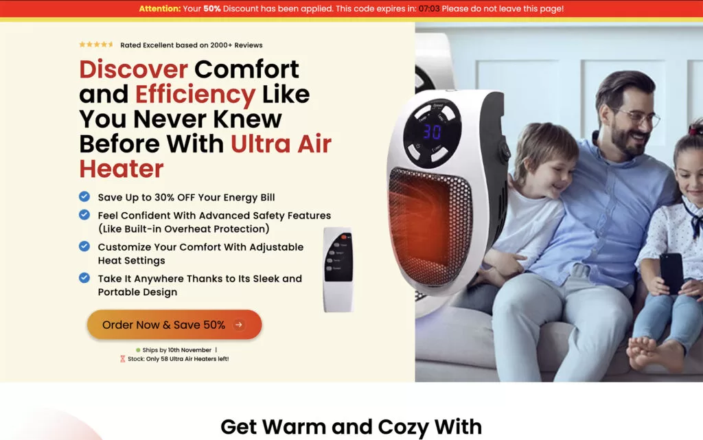 Ultra Air Heater Before Order Read Carefully